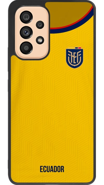 Samsung Galaxy A53 5G Case Hülle - Silikon schwarz Ecuador 2022 Fußballtrikot