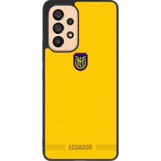 Coque Samsung Galaxy A53 5G - Silicone rigide noir Maillot de football Équateur 2026 personnalisable