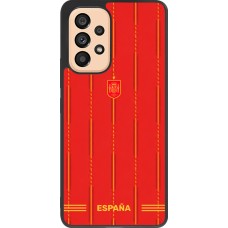 Coque Samsung Galaxy A53 5G - Silicone rigide noir Maillot de football Espagne 2026 personnalisable