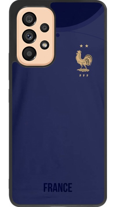 Samsung Galaxy A53 5G Case Hülle - Silikon schwarz Frankreich 2022 personalisierbares Fussballtrikot