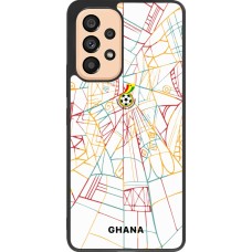 Coque Samsung Galaxy A53 5G - Silicone rigide noir Maillot de football Ghana 2026 personnalisable