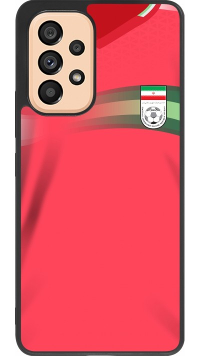 Samsung Galaxy A53 5G Case Hülle - Silikon schwarz Iran 2022 personalisierbares Fussballtrikot