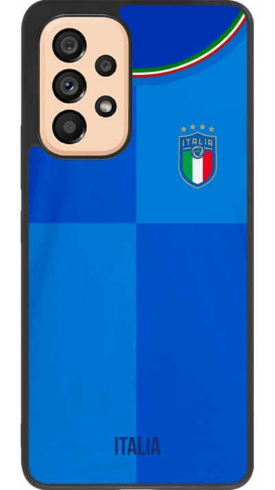 Samsung Galaxy A53 5G Case Hülle - Silikon schwarz Italien 2022 personalisierbares Fußballtrikot