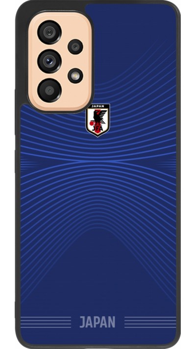 Coque Samsung Galaxy A53 5G - Silicone rigide noir Maillot de football Japon 2026 personnalisable