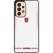 Coque Samsung Galaxy A53 5G - Silicone rigide noir Maillot de football Jordanie 2026 personnalisable