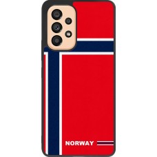 Coque Samsung Galaxy A53 5G - Silicone rigide noir Maillot de football Norvège 2026 personnalisable