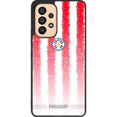 Coque Samsung Galaxy A53 5G - Silicone rigide noir Maillot de football Paraguay 2026 personnalisable