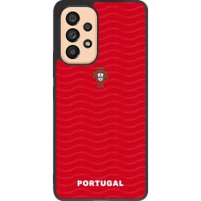 Coque Samsung Galaxy A53 5G - Silicone rigide noir Maillot de football Portugal 2026 personnalisable