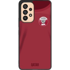 Samsung Galaxy A53 5G Case Hülle - Silikon schwarz Katar 2022 personalisierbares Fussballtrikot