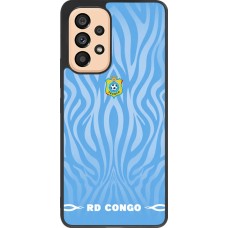 Coque Samsung Galaxy A53 5G - Silicone rigide noir Maillot de football RD Congo 2026 personnalisable
