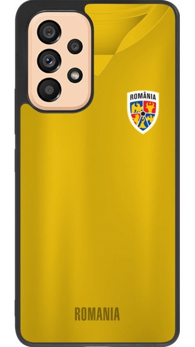 Samsung Galaxy A53 5G Case Hülle - Silikon schwarz Fussballtrikot Rumänien