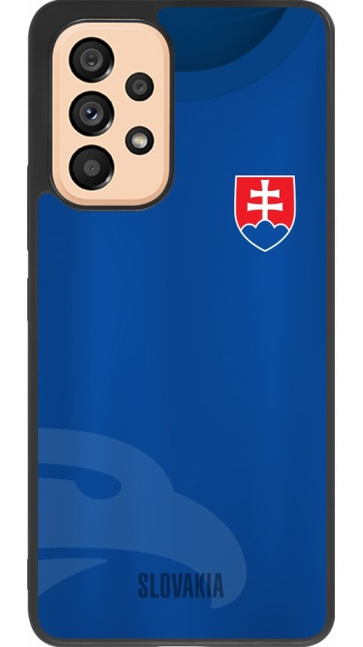 Samsung Galaxy A53 5G Case Hülle - Silikon schwarz Fussballtrikot Slowakei