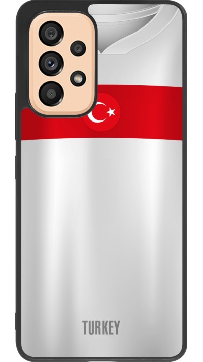 Samsung Galaxy A53 5G Case Hülle - Silikon schwarz Türkei personalisierbares Fussballtrikot
