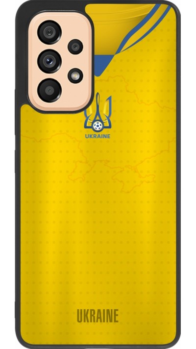 Samsung Galaxy A53 5G Case Hülle - Silikon schwarz Fussballtrikot Ukraine