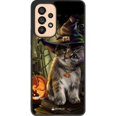 Coque Samsung Galaxy A53 5G - Silicone rigide noir Halloween 21 Witch cat