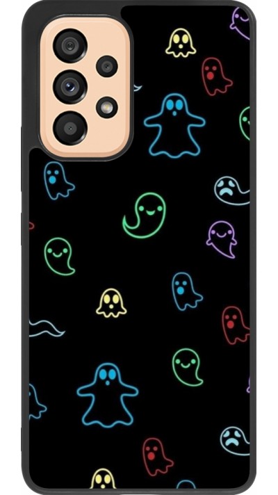 Samsung Galaxy A53 5G Case Hülle - Silikon schwarz Halloween 2024 colorful ghosts