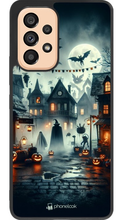 Samsung Galaxy A53 5G Case Hülle - Silikon schwarz Halloween Spukstadt