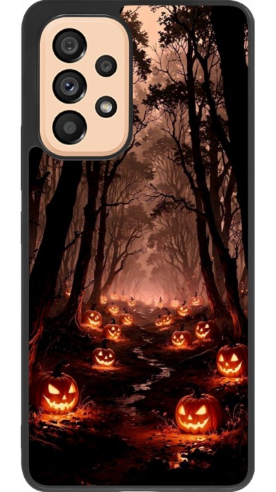 Samsung Galaxy A53 5G Case Hülle - Silikon schwarz Halloween 2025 Road of Terrifying Pumpkins