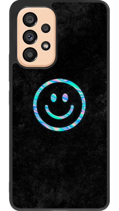Samsung Galaxy A53 5G Case Hülle - Silikon schwarz Happy smiley irisirt