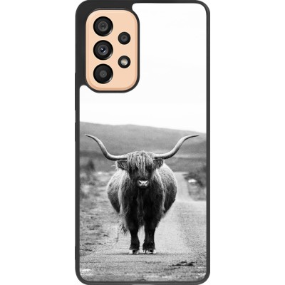 Hülle Samsung Galaxy A53 5G - Silikon schwarz Highland cattle