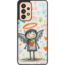 Samsung Galaxy A53 5G Case Hülle - Silikon schwarz Little Angel Sketch Love