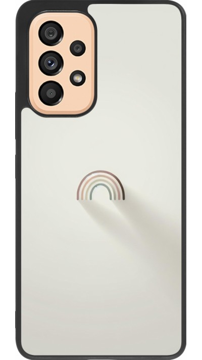 Samsung Galaxy A53 5G Case Hülle - Silikon schwarz Mini Regenbogen Minimal