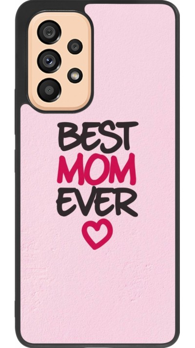 Samsung Galaxy A53 5G Case Hülle - Silikon schwarz Mom 2023 best Mom ever pink