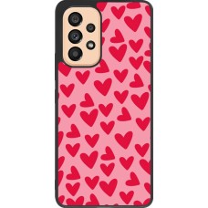 Coque Samsung Galaxy A53 5G - Silicone rigide noir Mom 2024 petits coeurs