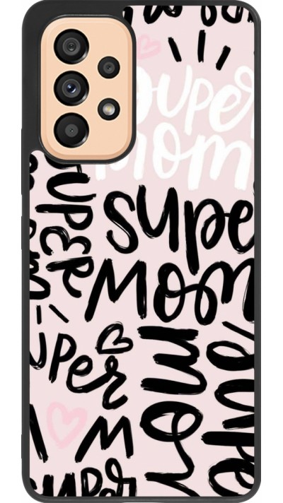 Samsung Galaxy A53 5G Case Hülle - Silikon schwarz Mom 2024 Super mom