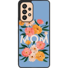 Coque Samsung Galaxy A53 5G - Silicone rigide noir Mom 2026 Flowers