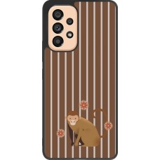Coque Samsung Galaxy A53 5G - Silicone rigide noir Monkey with stripes