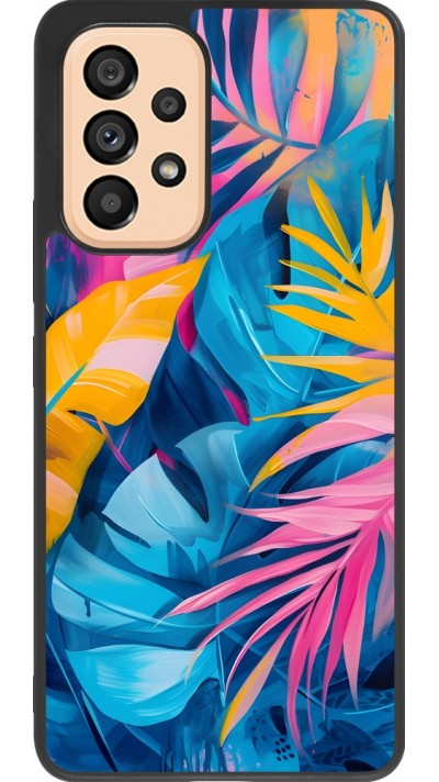 Coque Samsung Galaxy A53 5G - Silicone rigide noir Palms Blue