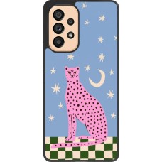 Samsung Galaxy A53 5G Case Hülle - Silikon schwarz Pink leopard with stars 2026