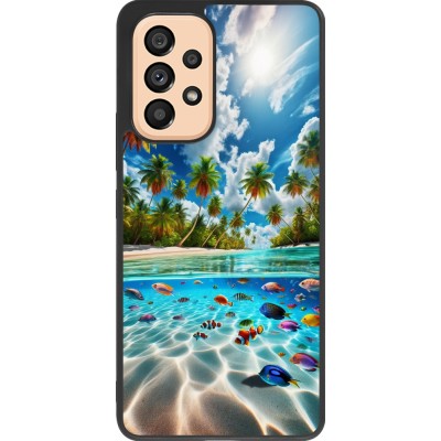 Coque Samsung Galaxy A53 5G - Silicone rigide noir Plage Paradis
