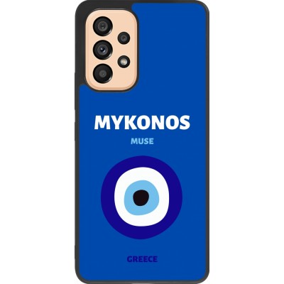 Samsung Galaxy A53 5G Case Hülle - Silikon schwarz Pop Summer Destination Mykonos
