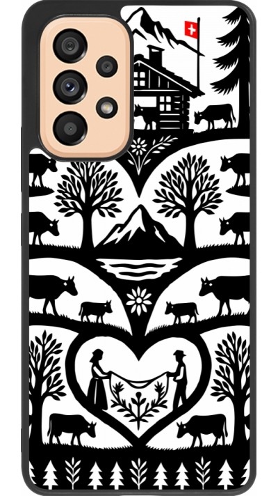 Coque Samsung Galaxy A53 5G - Silicone rigide noir Poya Suisse 2