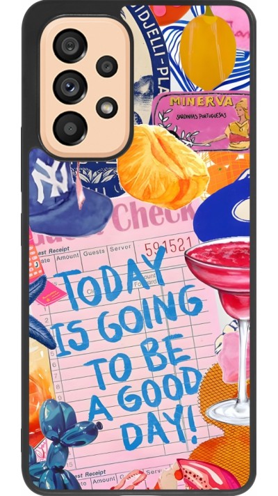 Coque Samsung Galaxy A53 5G - Silicone rigide noir Preppy Today is Going to be a good day