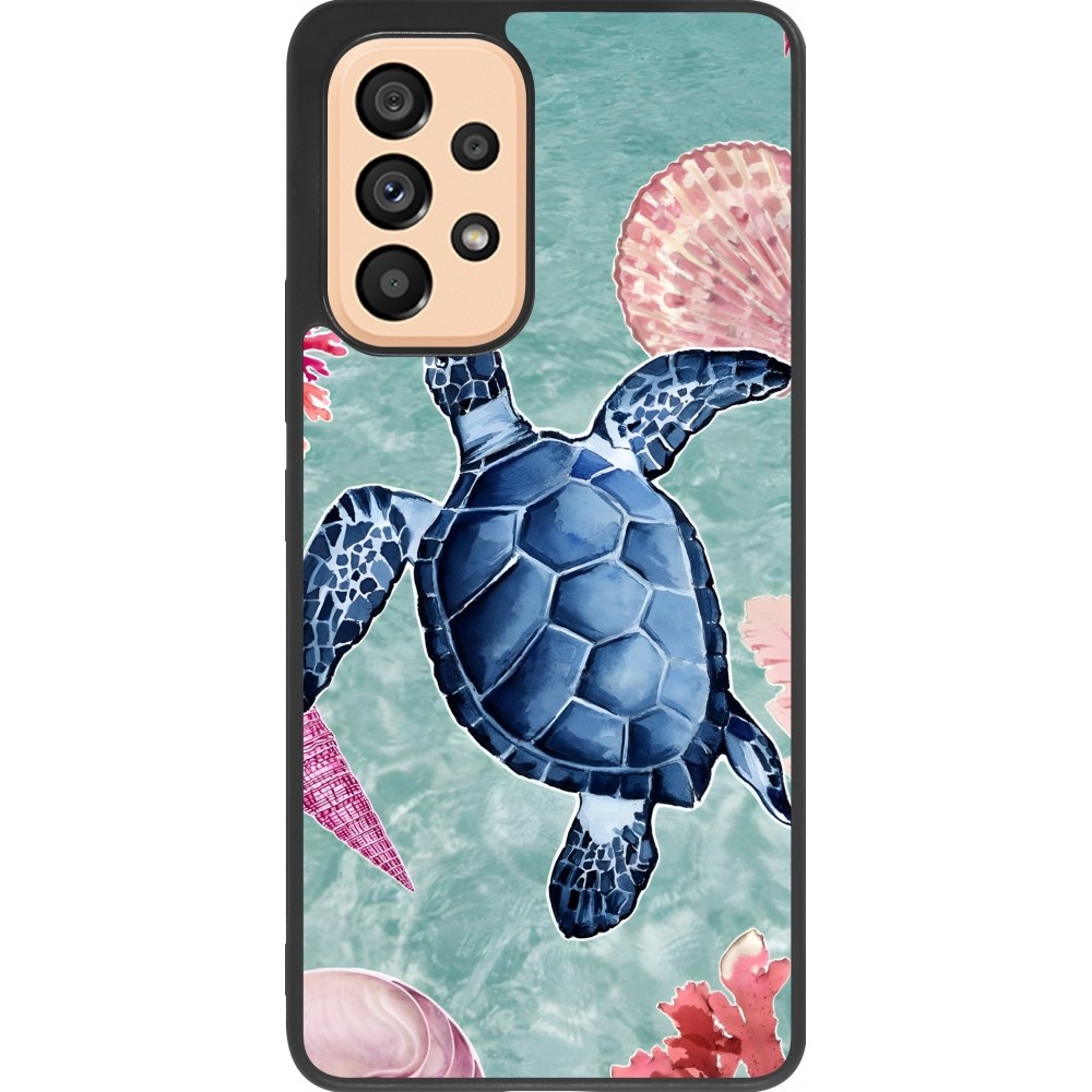 Coque Samsung Galaxy A53 5G - Silicone rigide noir Preppy Turtle