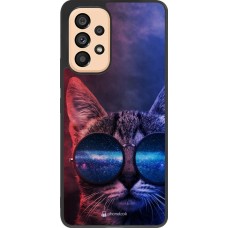 Coque Samsung Galaxy A53 5G - Silicone rigide noir Red Blue Cat Glasses