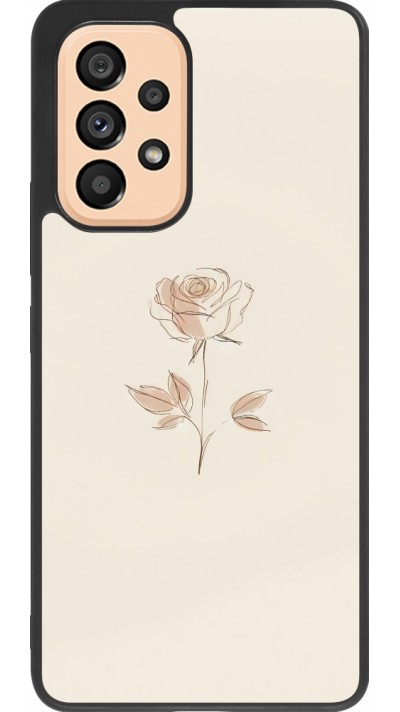 Coque Samsung Galaxy A53 5G - Silicone rigide noir Sable Rose Minimaliste