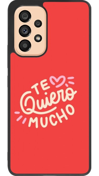 Samsung Galaxy A53 5G Case Hülle - Silikon schwarz Saint Valentines Day 26 Te quiero mucho
