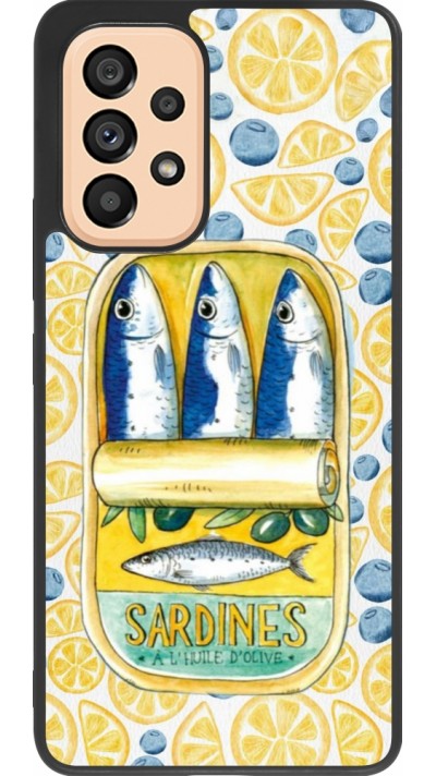 Coque Samsung Galaxy A53 5G - Silicone rigide noir Sardines in oil 2026