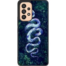 Samsung Galaxy A53 5G Case Hülle - Silikon schwarz Snake Blue Anaconda