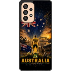 Coque Samsung Galaxy A53 5G - Silicone rigide noir Football Australie splash 2026