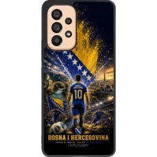 Coque Samsung Galaxy A53 5G - Silicone rigide noir Football Bosnie-Herzégovine splash 2026