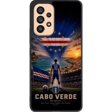 Coque Samsung Galaxy A53 5G - Silicone rigide noir Football Cap-Vert splash 2026