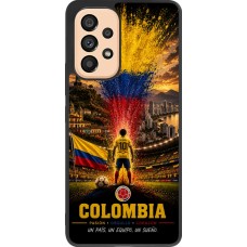 Coque Samsung Galaxy A53 5G - Silicone rigide noir Football Colombie splash 2026