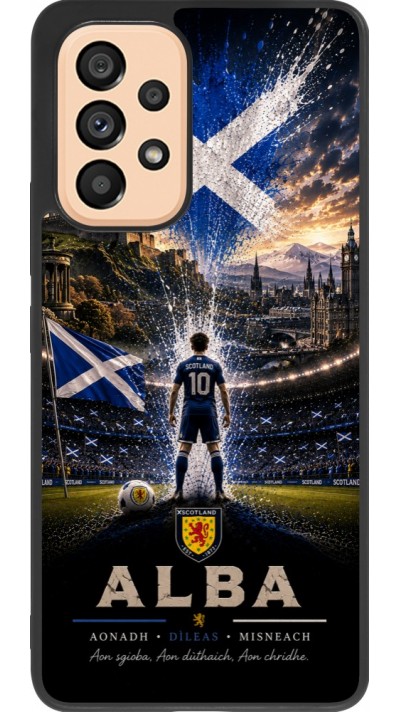Coque Samsung Galaxy A53 5G - Silicone rigide noir Football Écosse splash 2026