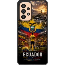 Coque Samsung Galaxy A53 5G - Silicone rigide noir Football Équateur splash 2026