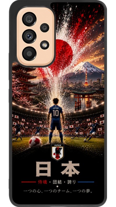 Coque Samsung Galaxy A53 5G - Silicone rigide noir Football Japon splash 2026